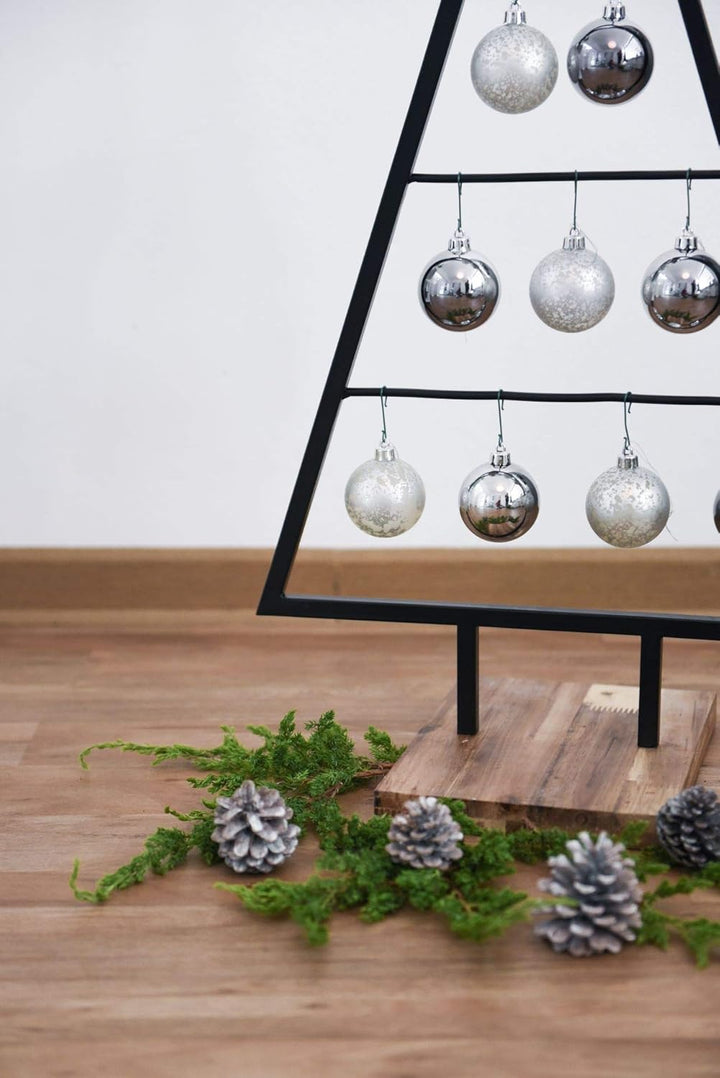 VIVANNO Dekoweihnachtsbaum Weihnachtsbaum Tanne Tannenbaum Weihnachtsdeko Noel, Schwarz (78x45x20 cm