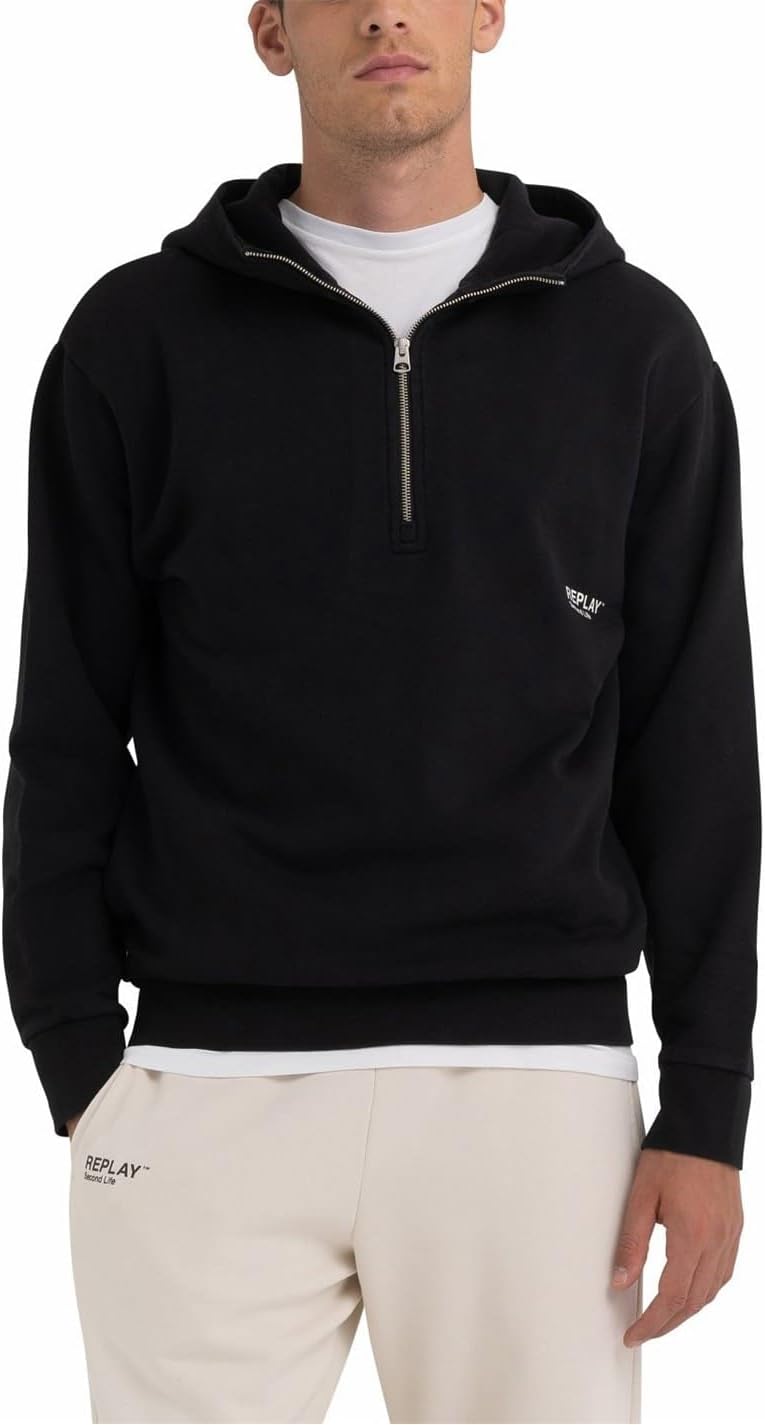 Replay Herren Kapuzenpullover XXL 098 Black, XXL 098 Black