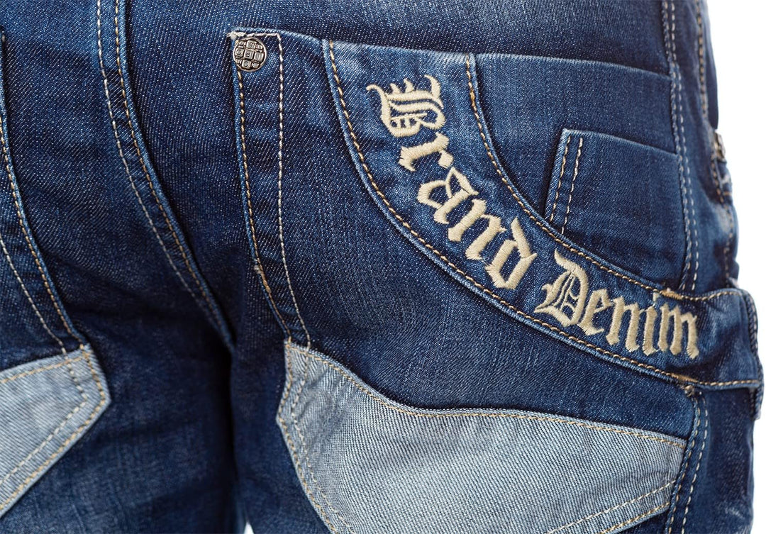 Cipo & Baxx Herren Jeans Hosen Besondere Designs Extravagant 29W / 32L Blau - 80, 29W / 32L Blau - 8