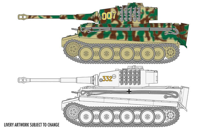 Airfix Tiger 1, A02342, Mehrfarbig, Tiger 1