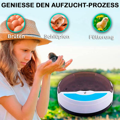 CHIKERS Brutautomat Vollautomatisch – Inkubator Hühner 9/12 eir – Brutmaschine mit Temperaturregelun