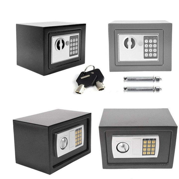 Tresor 31x20x20cm Elektronischer Safe, Elektronik Zahlenschloss Doppelstahlbolzen Montagematerial Sa