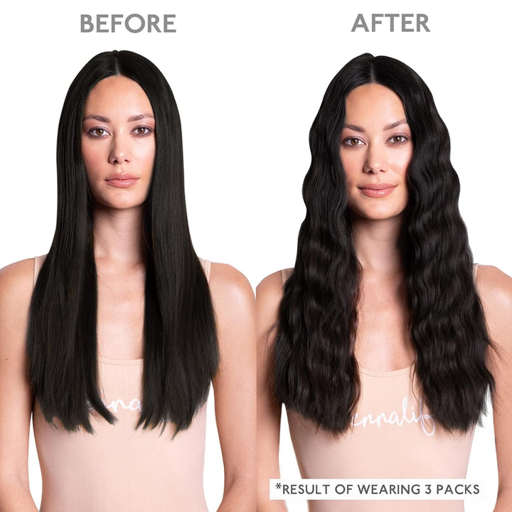 WENNALIFE Tape Extensions Echthaar, 20pcs 50g 60cm 24 Zoll Natürliches Schwarz Remy Invisible Tape E