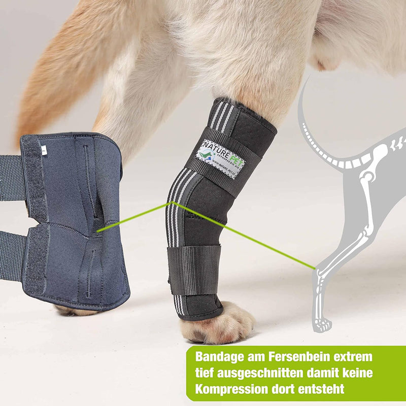 Nature Pet Tarsal- / Sprunggelenk Schutz Bandage 135° Winkel für Hunde (S 4) 4 S, 4 S
