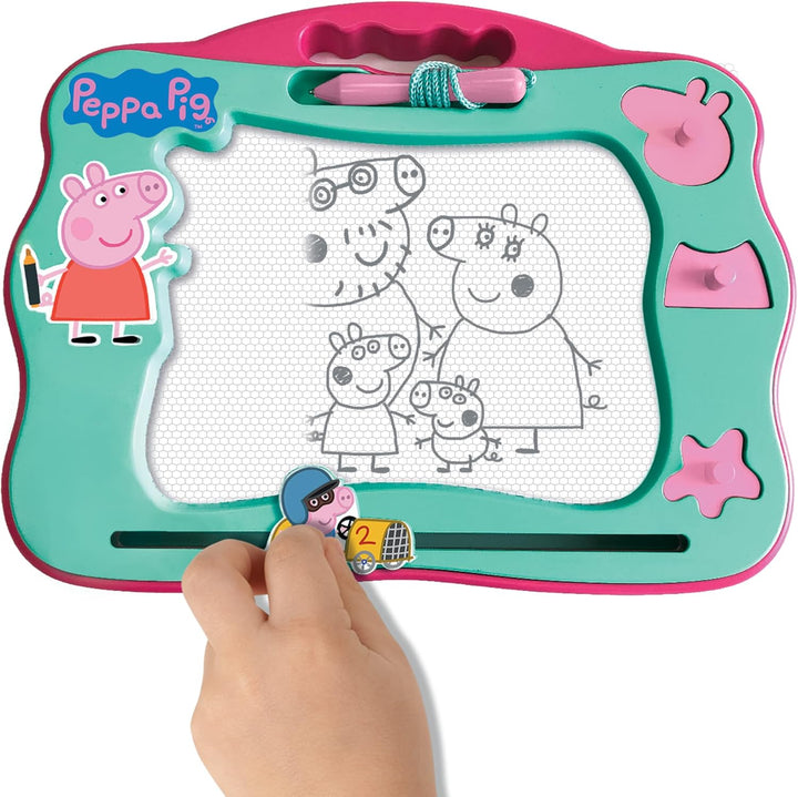 PEPPA PIG - magnetisches Zeichenbrett mit Stift und 3 Stempel, für Kinder ab 3 Jahren