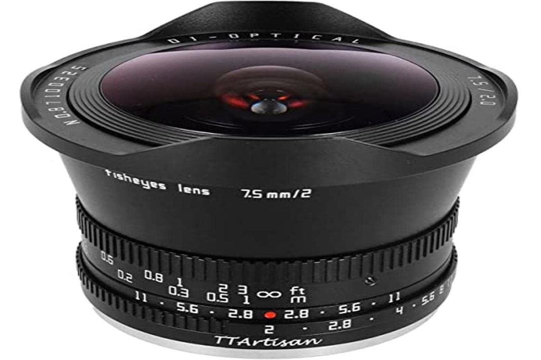 TT Artisan 7.5mm F2.0 APS-C Fisheye Objektiv Anschluss Fuji X Mount Black Ultra-Weitwinkelobjektiv m