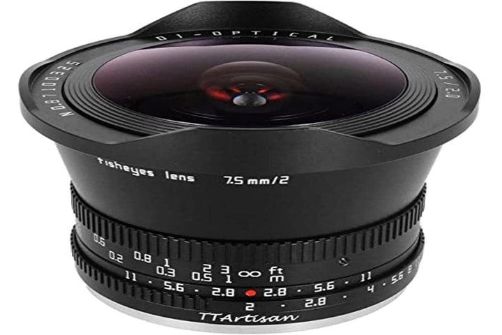 TT Artisan 7.5mm F2.0 APS-C Fisheye Objektiv Anschluss Fuji X Mount Black Ultra-Weitwinkelobjektiv m
