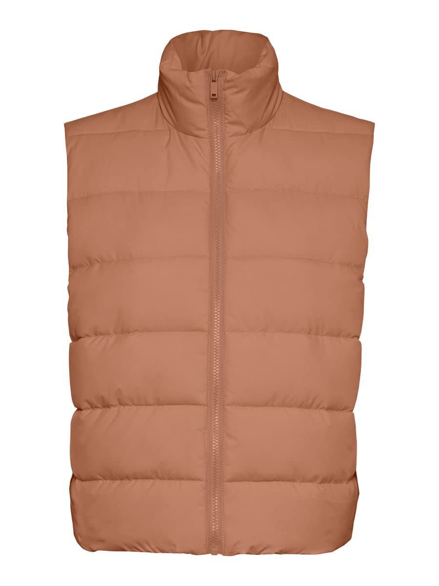 Noisy may Damen Nmmarcus Vest Bg Noos Weste, Beaver Fur/Detail:ibis Rose Lining