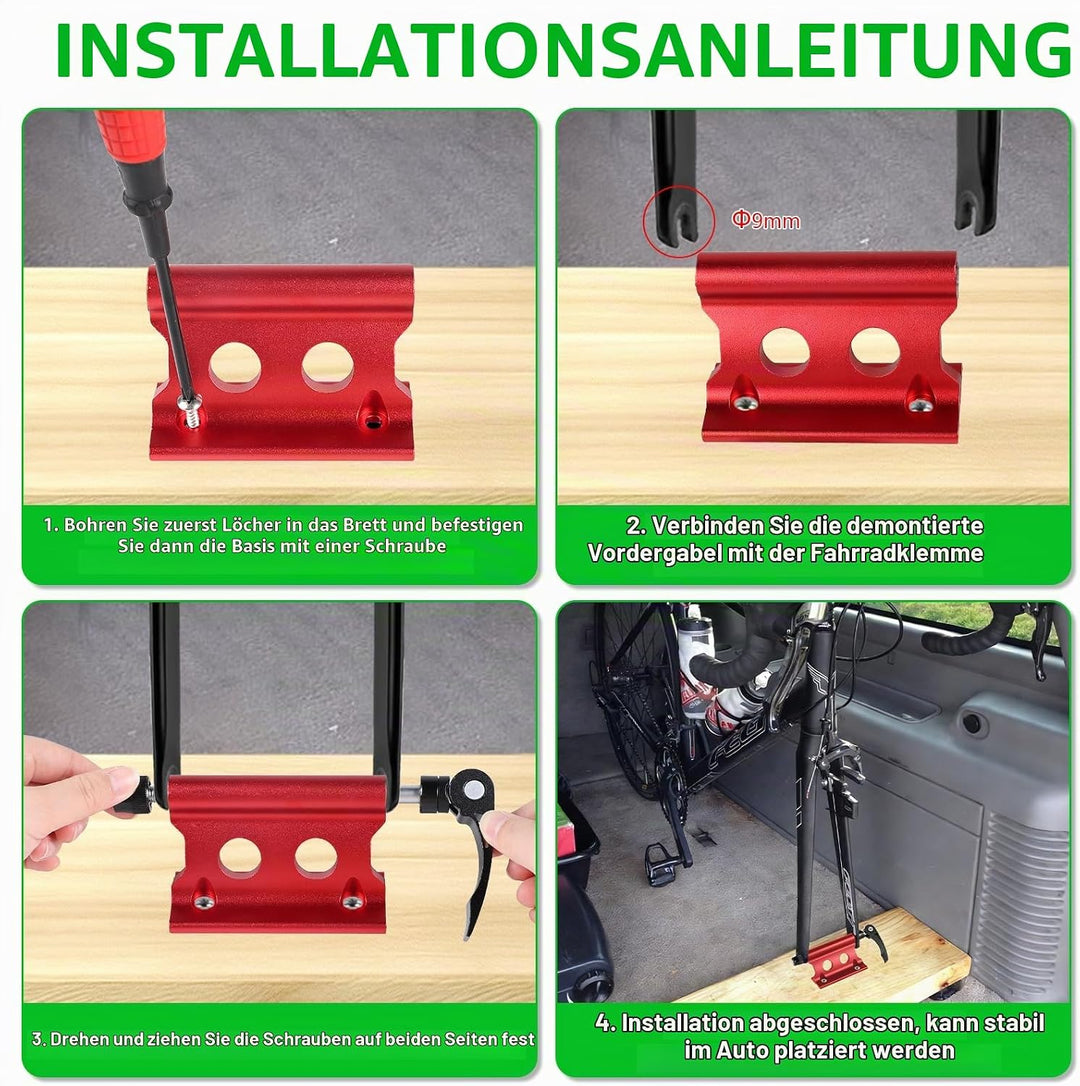 2 Stück Fahrrad Gabelhalterung, Vorderradgabel Fester Clip, Gabelbefestigungshalterung Aluminiumlegi