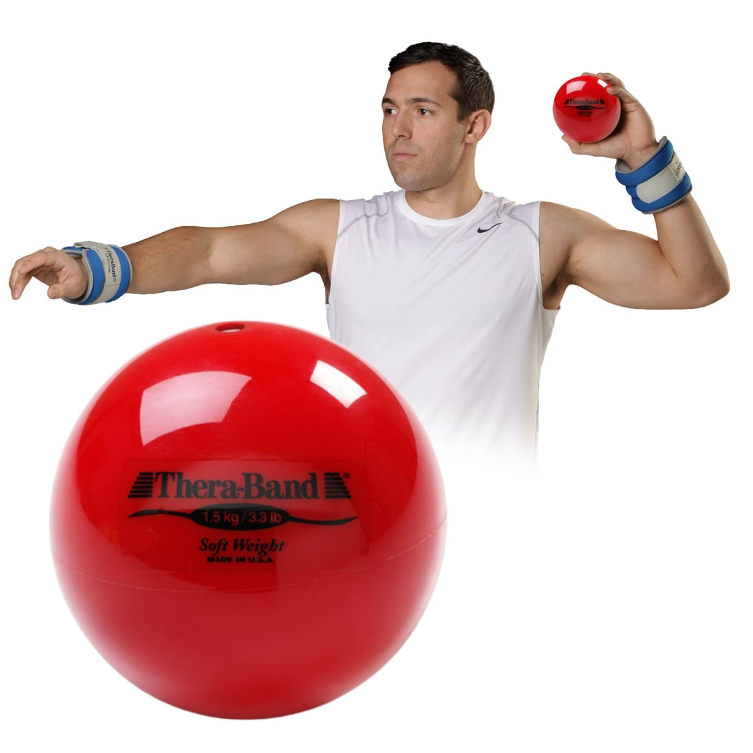 Theraband Gewichtsball für Krafttraining, Reha-Übungen, Pilates, Yoga, Muskeltraining, Workouts, Hei