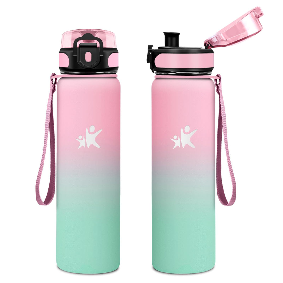 KollyKolla Thermosflasche 500ml, BPA-Frei Isolierflasche, Auslaufsicher Thermoskanne, Trinkflasche E