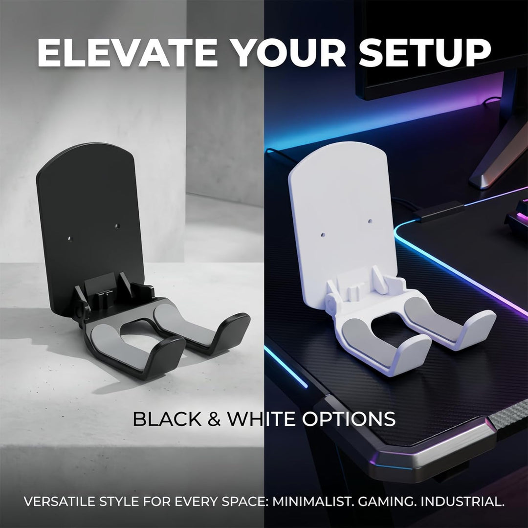 Selbstklebender Controller- und Headset-Ständer, 2er-Pack, wandmontierbar, faltbar, platzsparend, id
