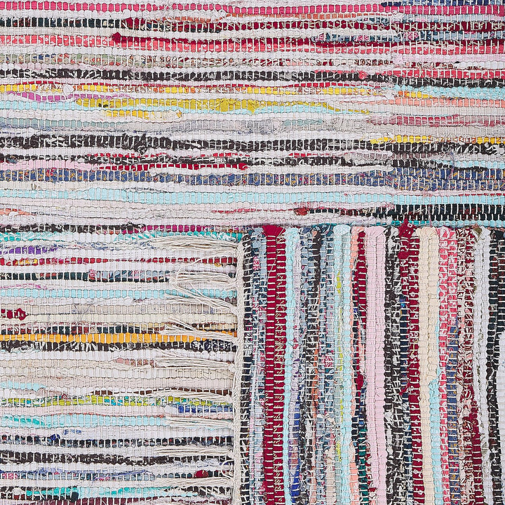 Schöner Teppich Baumwolle 80x150 cm bunt Mersin