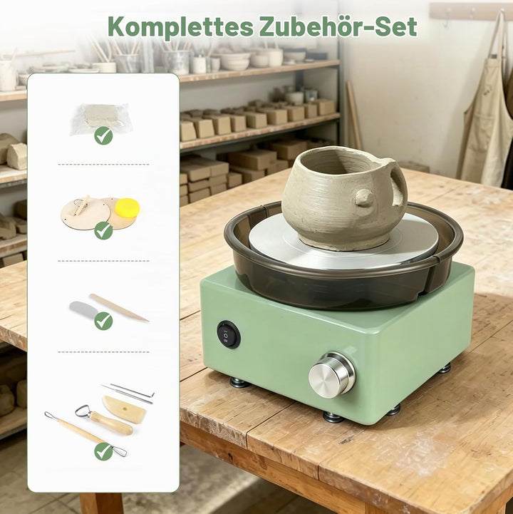 Elektrische Töpferscheibe, Professioneller Elektro für Erwachsene &amp; Kinder, Drehtisch zum Töpfern zu