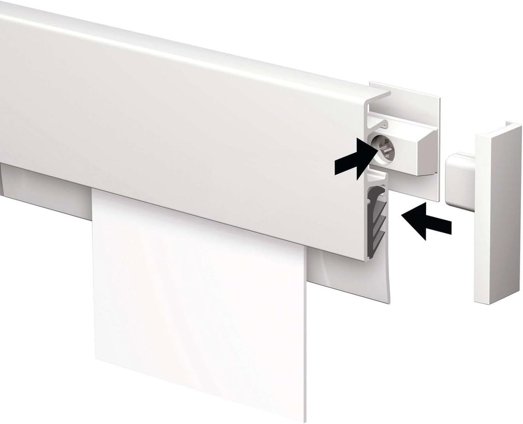 MAUL Klemmleiste MAULgrip 100 x 5 cm | Wandklemmleiste aus Aluminium zum Anbringen von Zeichnungen,