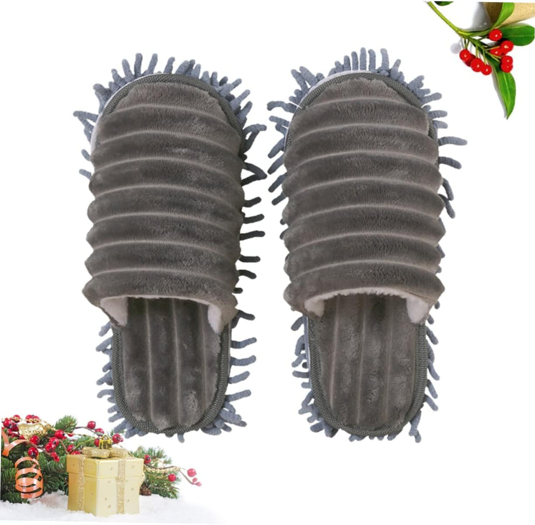 MAGICLULU Abnehmbare Unterseite Wischpantoffeln Reinigungspantoffeln Damen Bodenreinigung Grösse L L