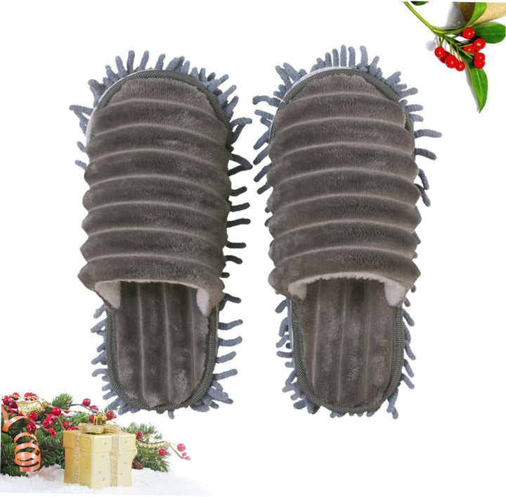 MAGICLULU Abnehmbare Unterseite Wischpantoffeln Reinigungspantoffeln Damen Bodenreinigung Grösse L L