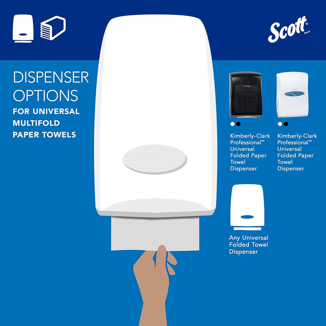 Scott Multifold Handtücher 3749 – gefaltete Papierhandtücher – 16 Packungen x 250 weisse Papierhandt