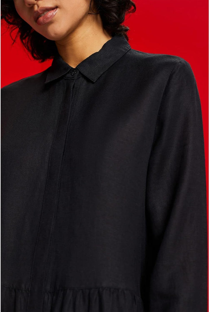 ESPRIT Damen 033ee1e303 Kleid 44 001/Black, 44 001/Black