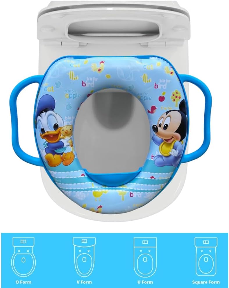 Toilettensitz für Kinder, Mickey und Donald Disney, universal, mit Griffen Mickey Baby, Mickey Baby