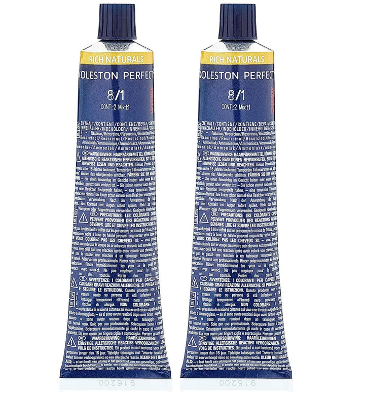 Wella Professionals Koleston Perf. Me+ Rich Naturals 8/1, 2 Pack (2x60ml)