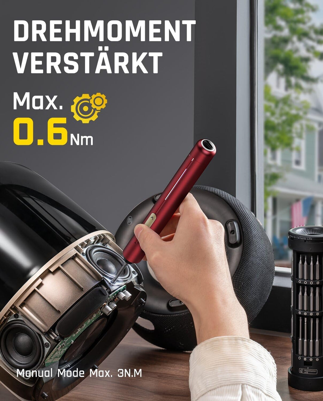 Fanttik E2 Ultra 3.7V Mini Elektro Schraubendreher Set, 50 in 1 Magnetische Präzisions-Schraubendreh