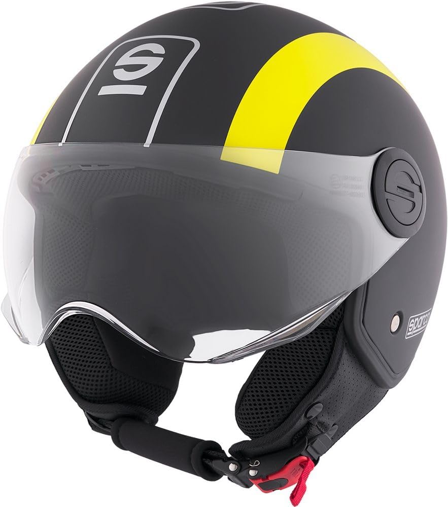 Sparco Riders SP601 Demi-Jet Motorradhelm, Scooter Helm ECE 22.06 Homologiert, Demi-Jet Helm mit Ant