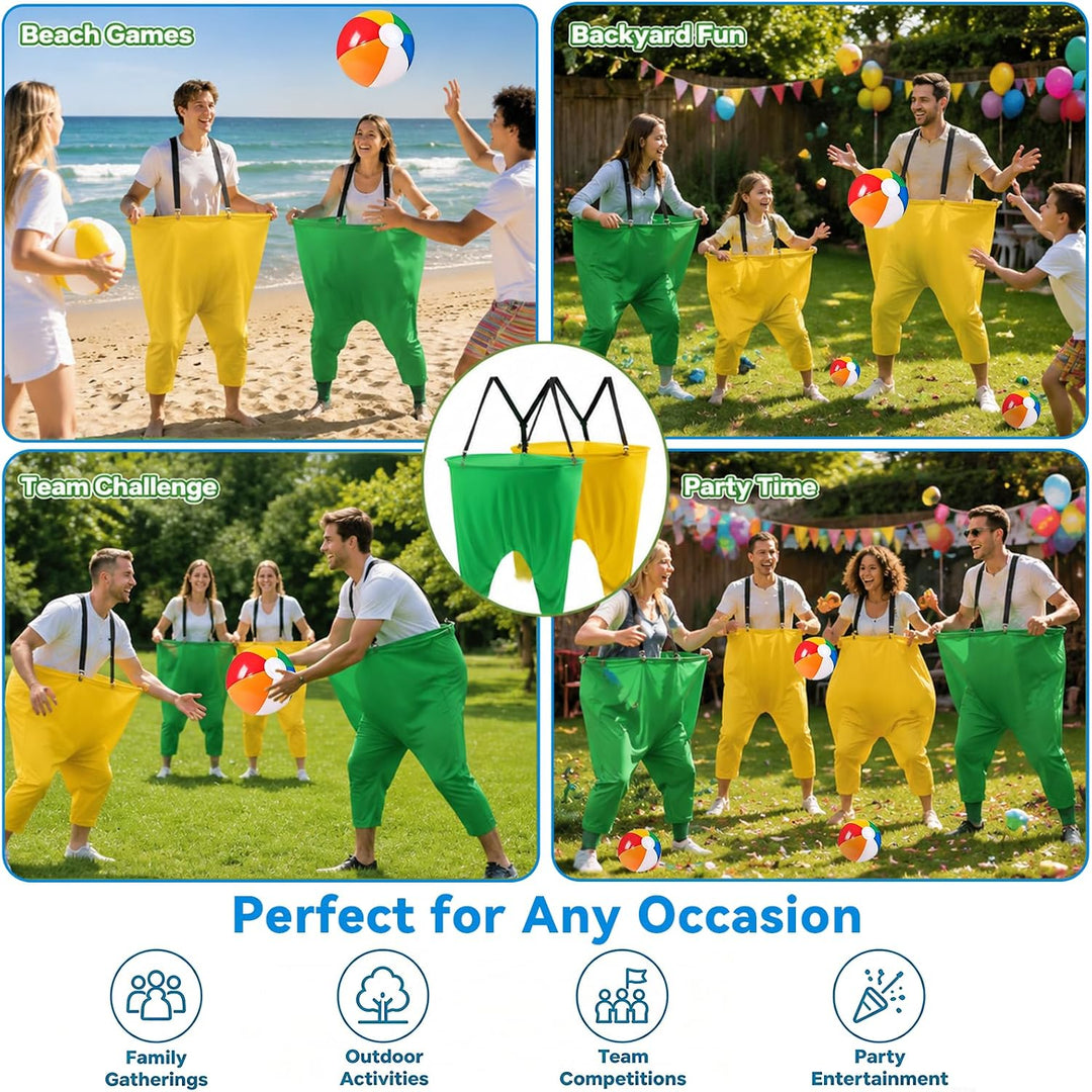 17 Stück Granny Pants Wurfspiel, übergrosse Oma Hosen Spiel | Granny Pants Spiel mit 10 Hüpfbällen u