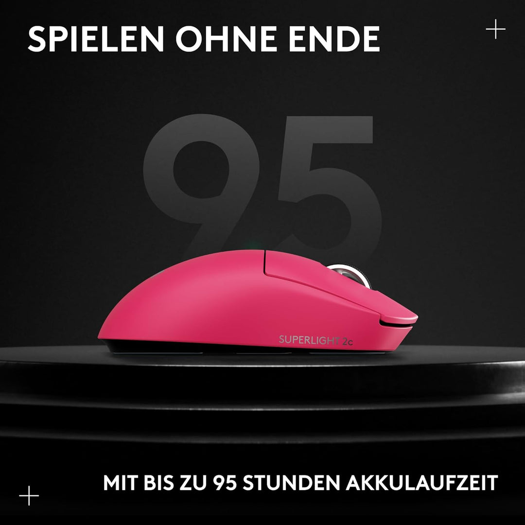 Logitech G PRO X Superlight 2c kabellose Gaming-Maus, 60 g Pro-Grade-Maus mit 5 programmierbaren Tas