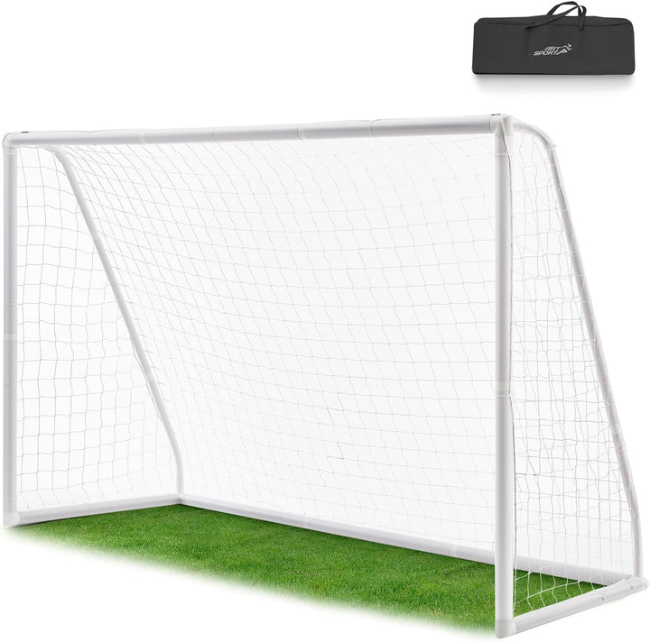 ArtSport Fussballtor 300x200 cm / 180x120 cm mit Netz, Erdhaken & Tragetasche - Klicksystem für einf
