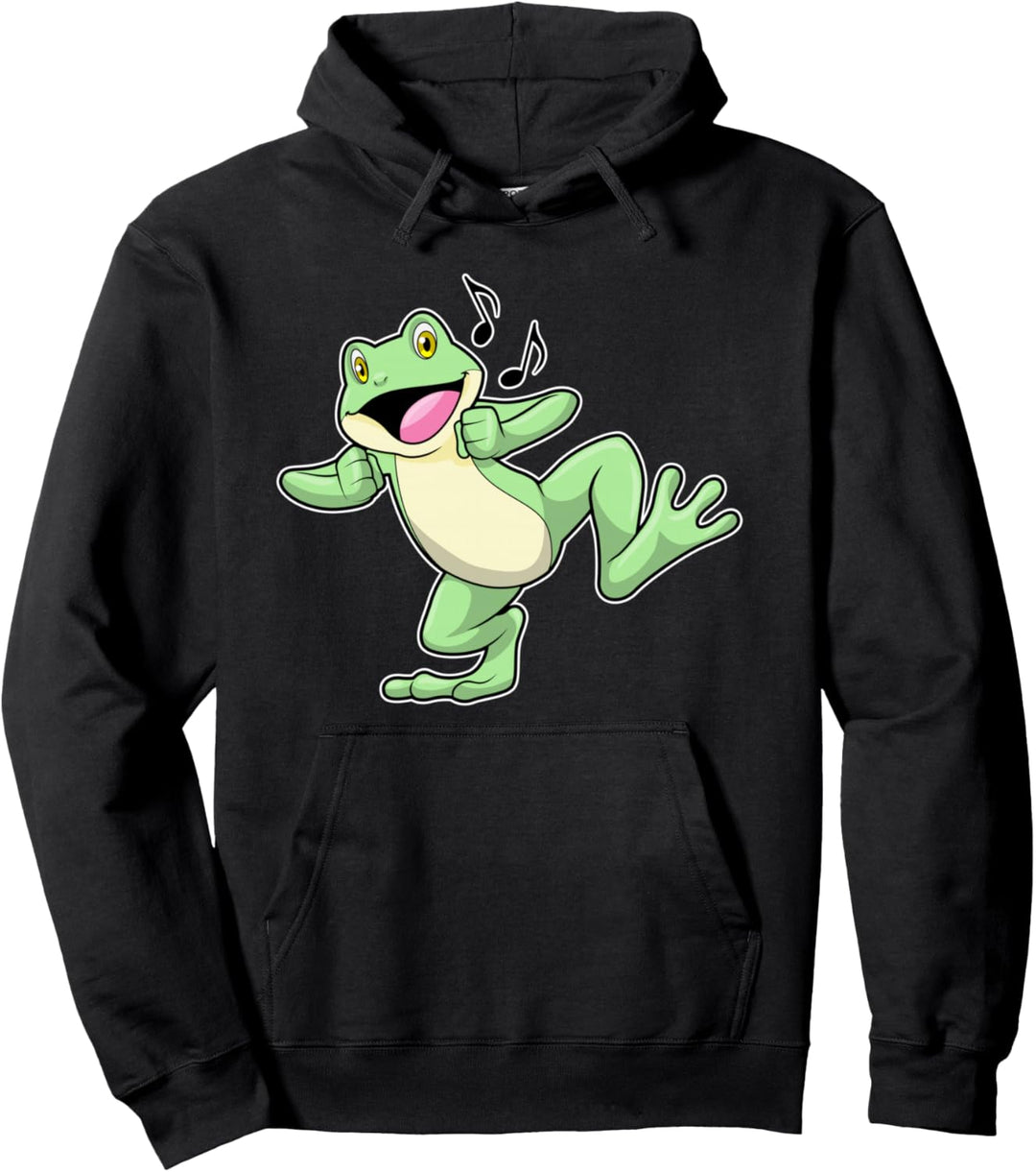 Frosch Tänzer Musiknoten Musik Pullover Hoodie