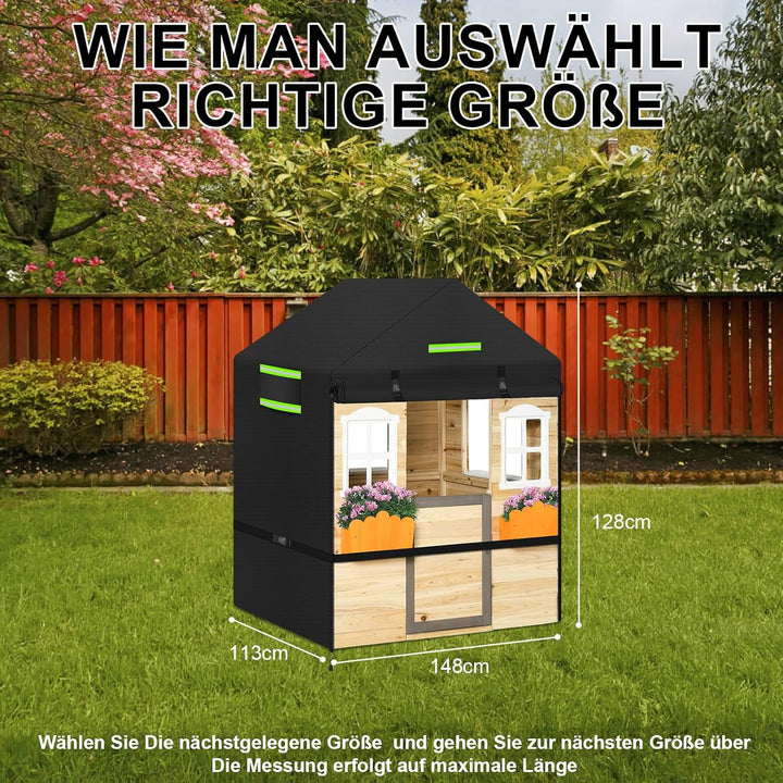 Kinderspielhaus-Abdeckungen,Spielhaus Outdoor Abdeckplane Wasserdicht 600D Oxford Gartenhaus Spielhä