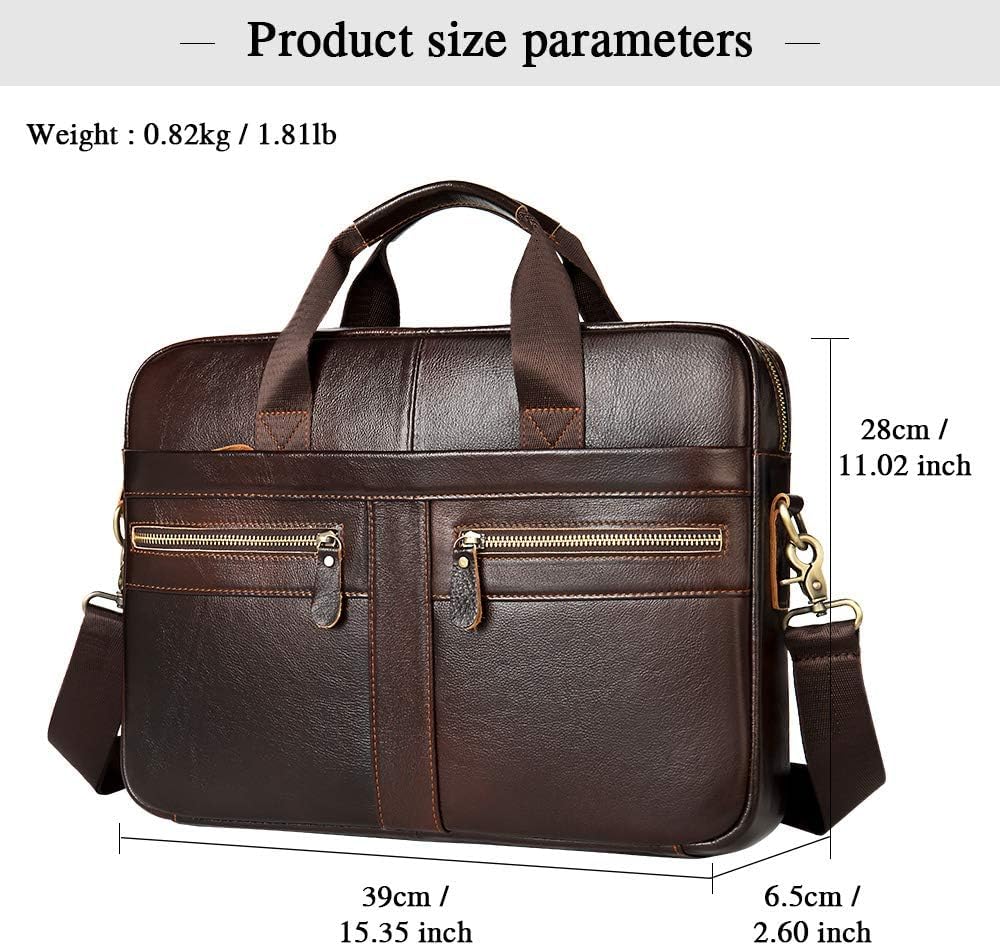 Businesstasche Herren Leder Aktentasche Männer Handtasche Vintage Laptoptasche Arbeitstasche Umhänge