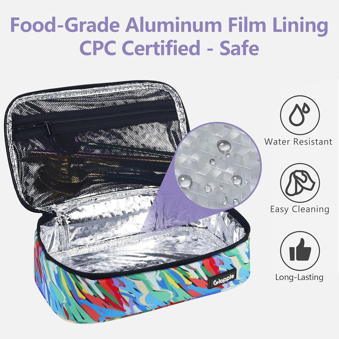 Gloppie Klein Kühltasche Leicht Lunch-Tasche für Lebensmitteltransport, Thermotasche Einkaufstasche