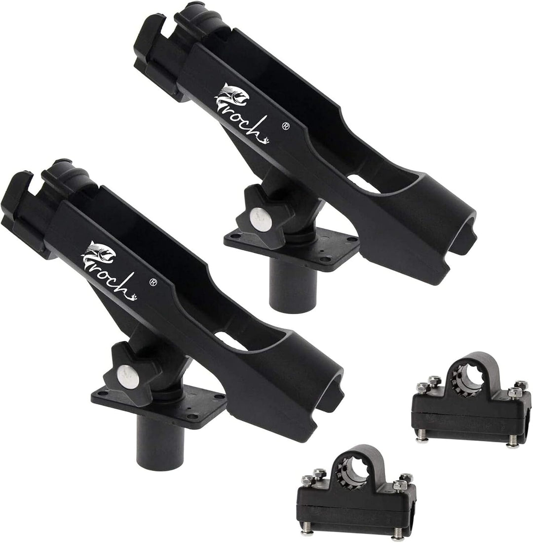 Rutenhalter für Boot Kajak - 2 x Angelrutenhalter Stabil 360 Grad Drehbar und einfach stellbar