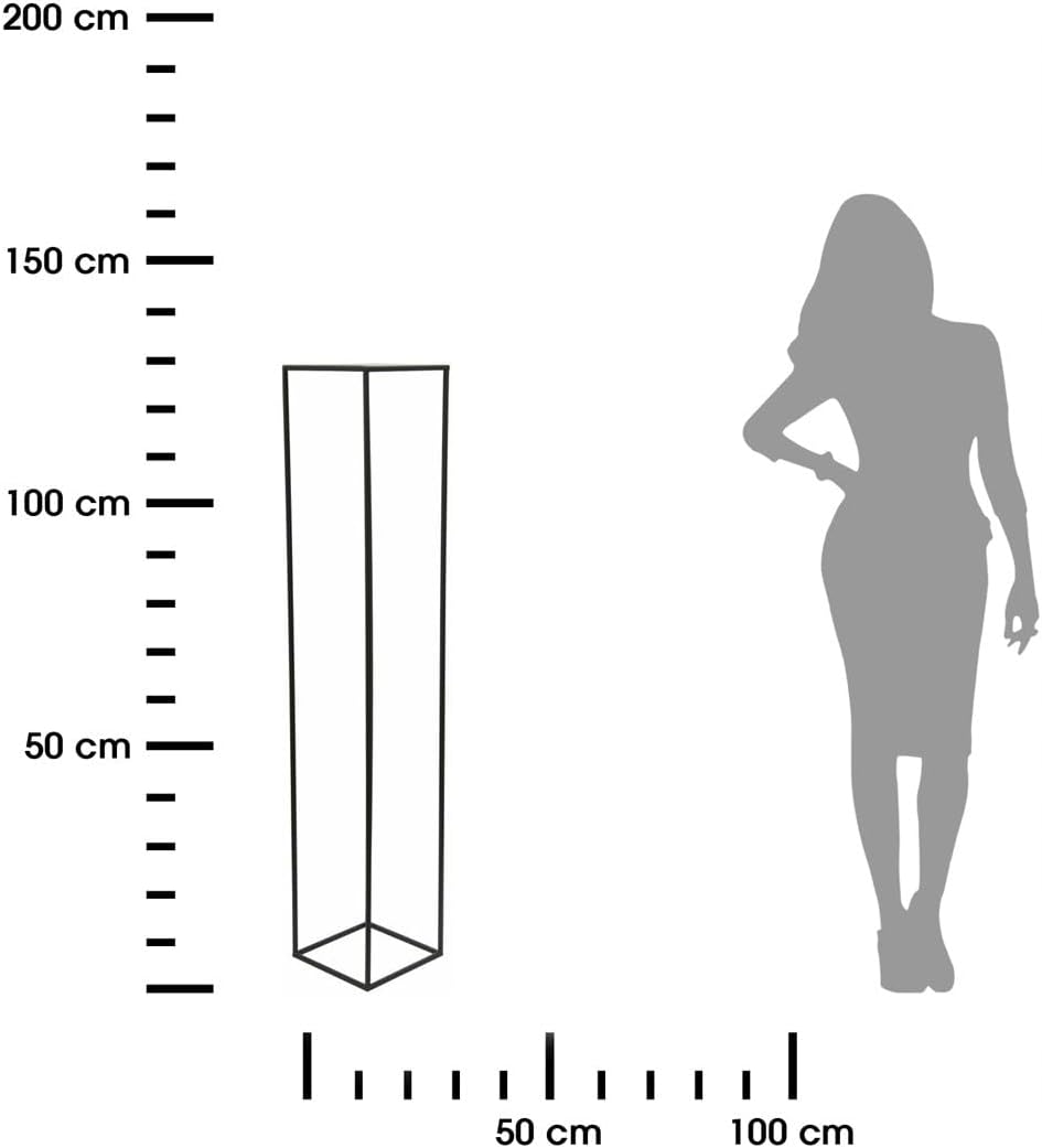 HowHomely Blumenständer Metall Schwarz 130 cm Hoch - Solider und Robuster Blumenhocker Metall - Pfla