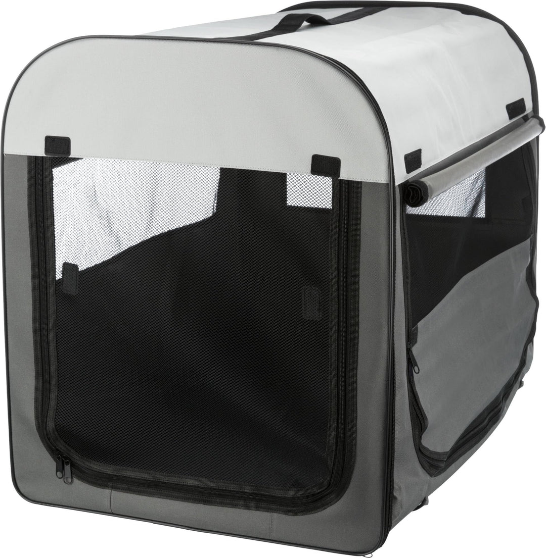Trixie 39704 Mobile Kennel, M: 55 × 65 × 80 cm, Grau Grau 55 × 65 × 80 cm, Grau 55 × 65 × 80 cm