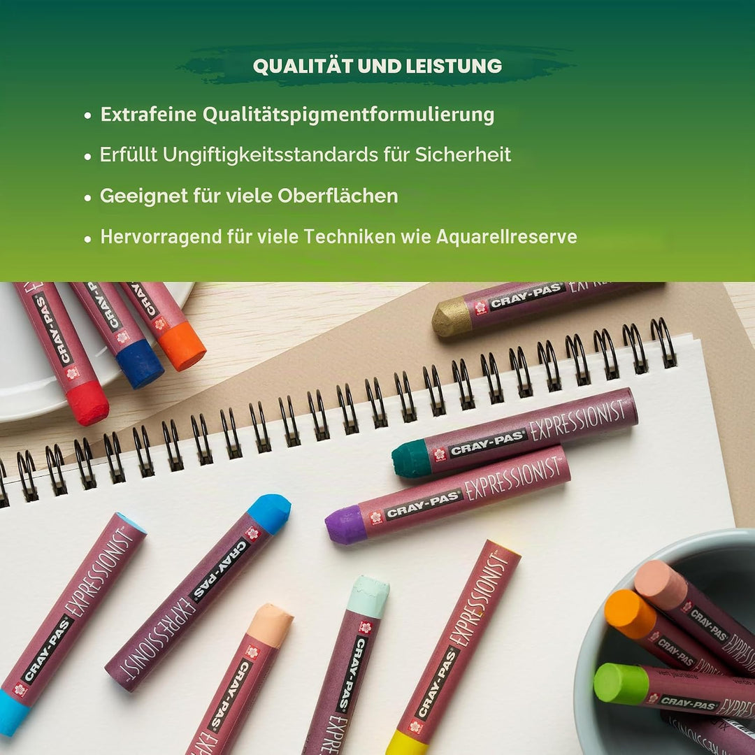 Cray pas Expressionist Ölkreide, verschiedene Farben, 50 Stück