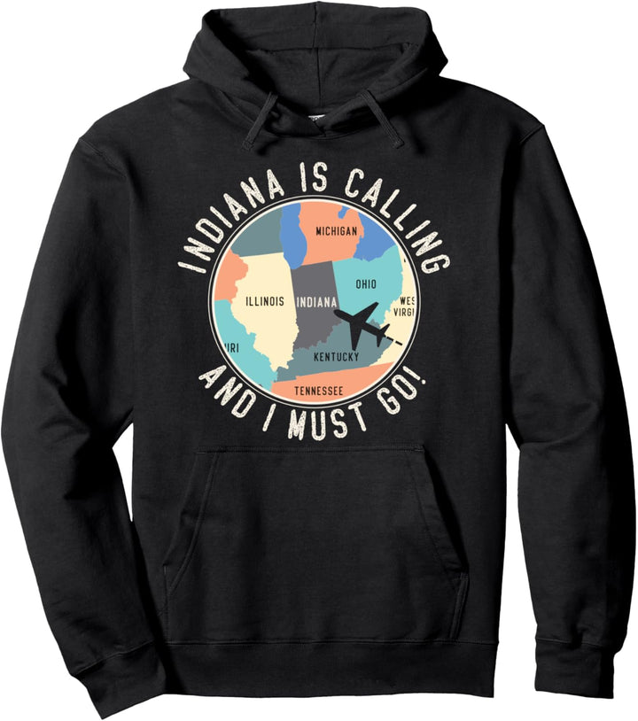 Indiana ruft an und ich muss gehen Indiana State Pullover Hoodie