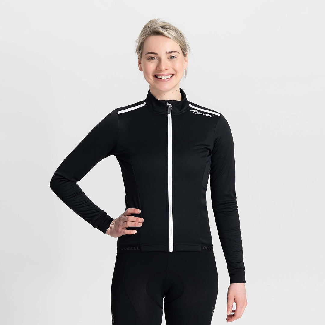 Rogelli Pesara Fahrradjacke Damen - Atmungsaktiv, Wasserabweisend und Winddicht - Radjacke - Schwarz