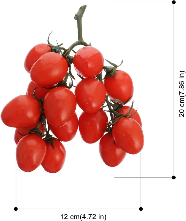 DOITOOL Künstliche Kirschtomaten für Dekoration Lebensechte Gefälschte Tomaten Dekorative Plastik Ge
