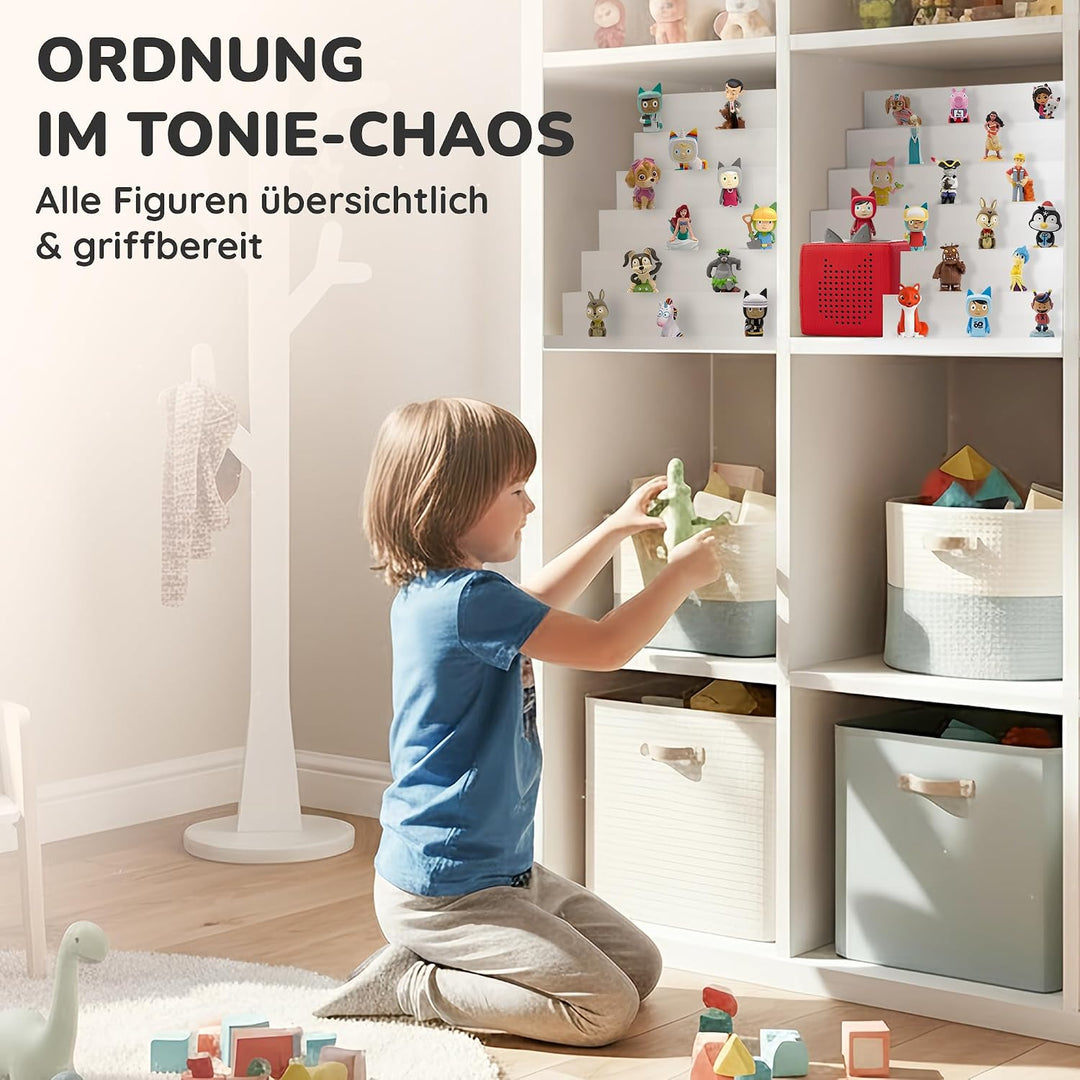 Heldenzimmer Toniebox Regal Magnetisch - Einsatz für IKEA Kallax &amp; 50+ Figuren I Für Toni Box 1 &amp; 2