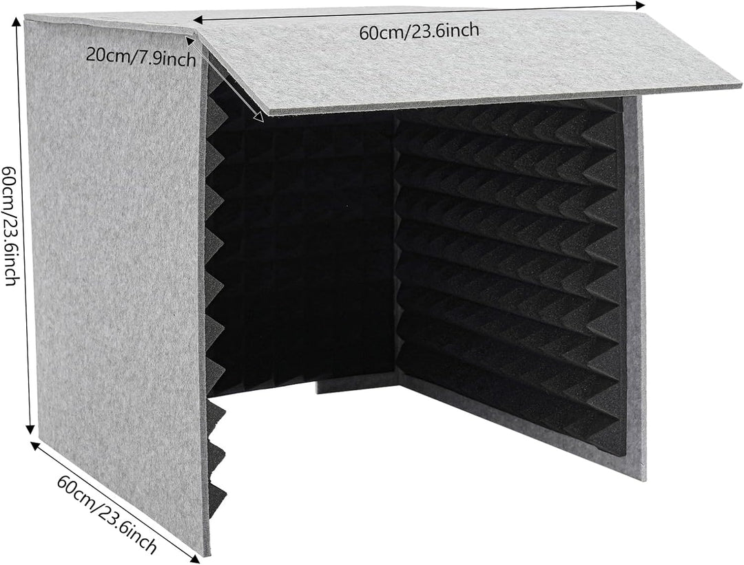 Vocal Booth Tragbare Schalldichte Kabine Schallabsorption Schalldichte Gesangskabine 60*60*60cm, 50m