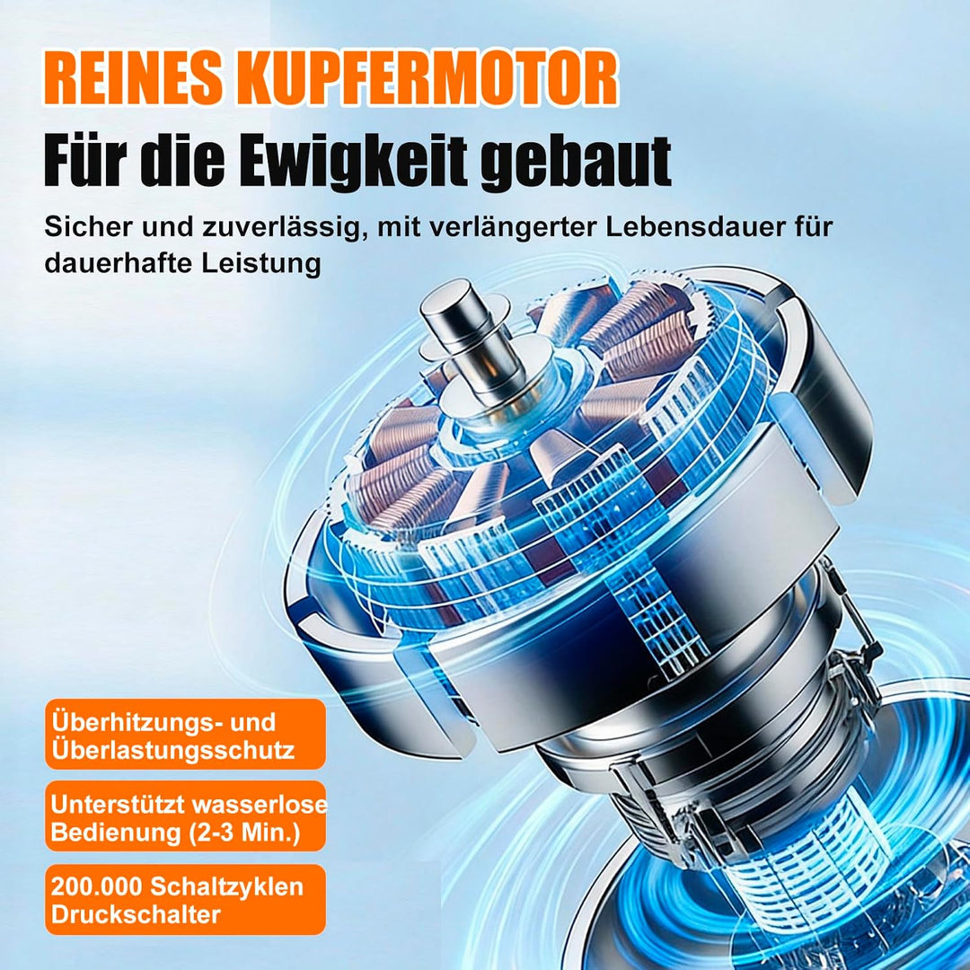 12-V-Membranpumpe, RV-Wasserpumpe, 5,0 GPM / 18,93 L/min, 70 PSI Wasserpumpe selbstansaugend mit Dru