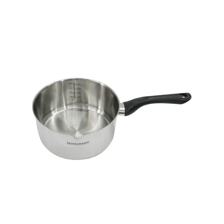 Fackelmann 681850 Stieltopf, 20 cm, Edelstahl, Kochtopf, für alle Herdarten, Induktion, Stielkassero