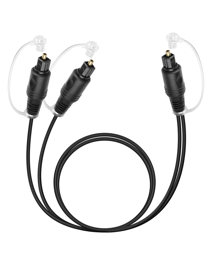 RIIEYOCA Toslink Splitter 1 in 2 out, 1 Stecker zu 2 Steckern Optisches Audiokabel für Heimkino, Blu