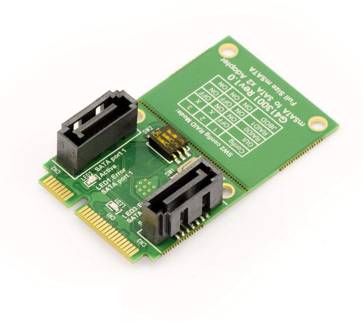 KALEA-INFORMATIQUE mSATA 2-Port SATA 3.0 RAID 0 1 JBOD Controller-Karte, um Zwei SATA-Laufwerke oder