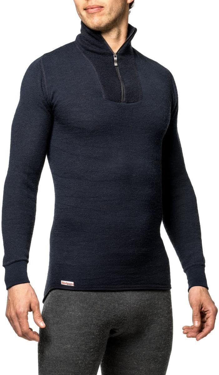 Woolpower Unisex Zip Turtleneck 200 Undershirt (1er Pack) XS Dark Navy, XS Dark Navy