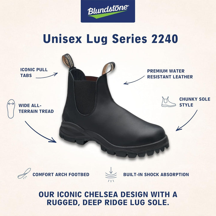 Blundstone Unisex 2240 Leder Stiefel 37/39.5 EU Schwarz, 37/39.5 EU Schwarz