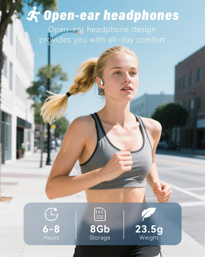 ANSTEN Kopfhörer Schwimmen, Knochenschall Kopfhörer Bluetooth 5.4, IP68 Wasserdicht, Unterwasser kop